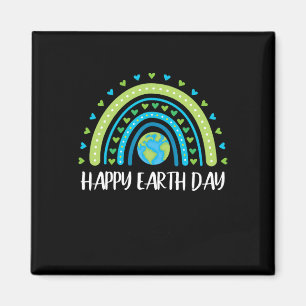 Happy Earth Day Rainbow Cute Earth Day Womens Girl Magnet