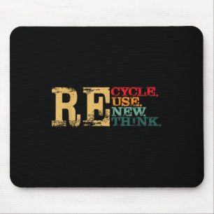 Happy Earth Day Recycle Reuse Renew Rethink Earth Mouse Pad