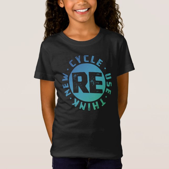 Happy Earth Day Recycle Reuse Renew Rethink  T-Shirt (Front)