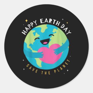 Happy Earth Day Save The Planet Earth Day Boys Wom Classic Round Sticker