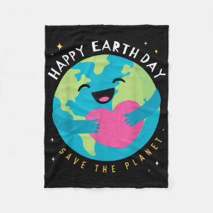 Happy Earth Day Save The Planet Earth Day Boys Wom Fleece Blanket