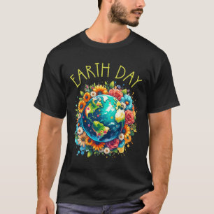 Happy Earth Day Shirt Cute Earth With Floral Earth