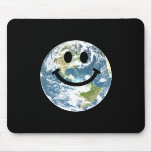 Happy Earth face Mouse Pad