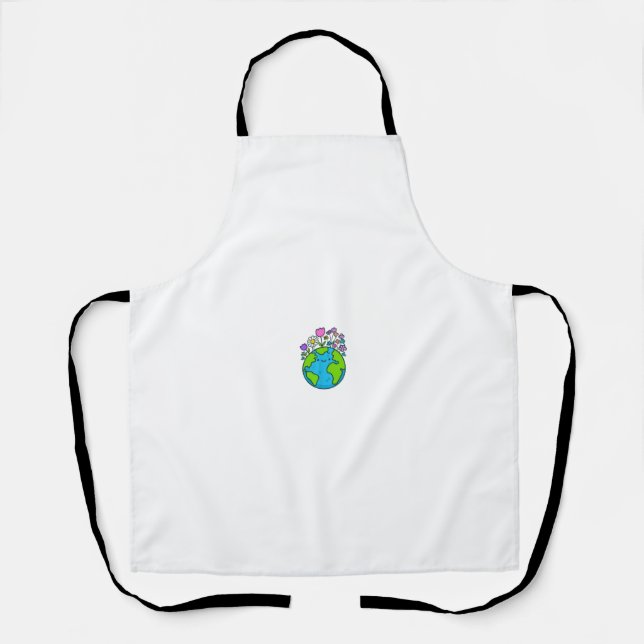 🌸 Happy Earth in Bloom 🌍 Apron (Front)