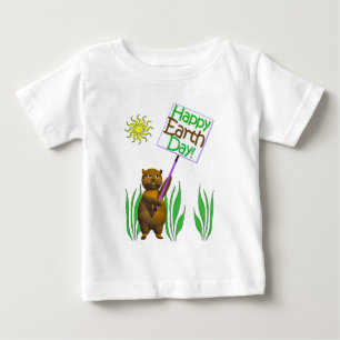Happy Earthday Hedgehog Baby T-Shirt