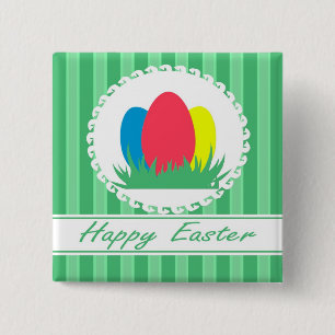 Happy Easter 15 Cm Square Badge