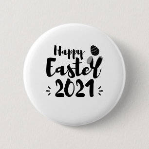 Happy Easter 2021 Funny Quarantine Easter Day 2021 6 Cm Round Badge