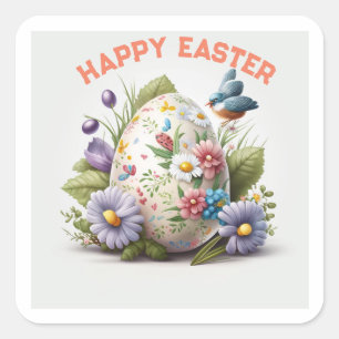 Happy Easter 2023 Square Sticker