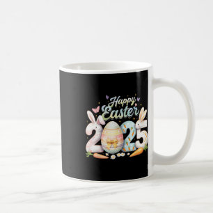 Happy Easter 2025 Bunny Rabbit Face Easter Day Wom Coffee Mug