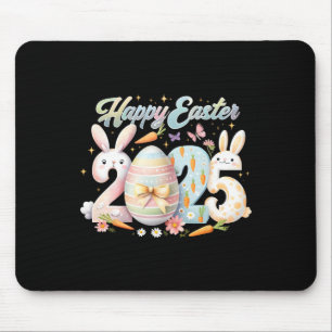 Happy Easter 2025 Bunny Rabbit Face Easter Day Wom Mouse Pad