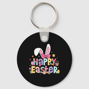 Happy Easter 2025 Cute Bunny Rabbit Easter Day Wom Key Ring