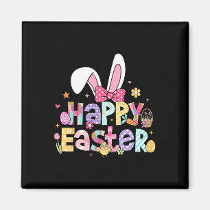 Happy Easter 2025 Cute Bunny Rabbit Easter Day Wom Magnet