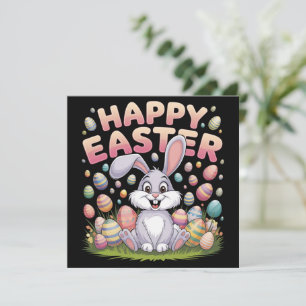 Happy Easter 2025  Eggs Bunny Cute Rabbit