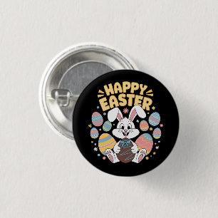 Happy Easter 2025 Eggs Bunny Cute Rabbit 3 Cm Round Badge
