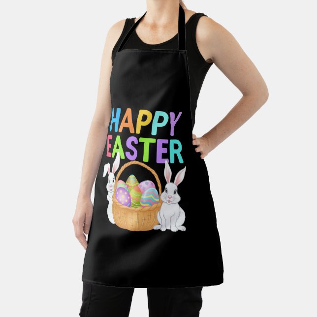 Happy Easter 2025  Eggs Bunny Cute Rabbit Apron (Insitu)