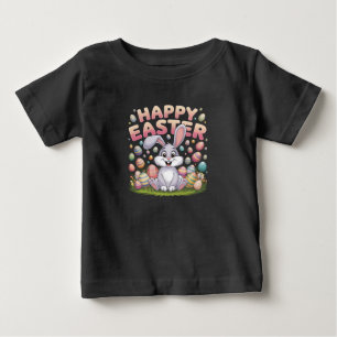 Happy Easter 2025  Eggs Bunny Cute Rabbit Baby T-Shirt