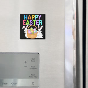 Happy Easter 2025  Eggs Bunny Cute Rabbit Magnet