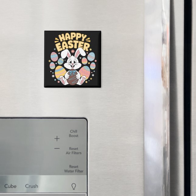 Happy Easter 2025  Eggs Bunny Cute Rabbit Magnet (In Situ (Fridge))