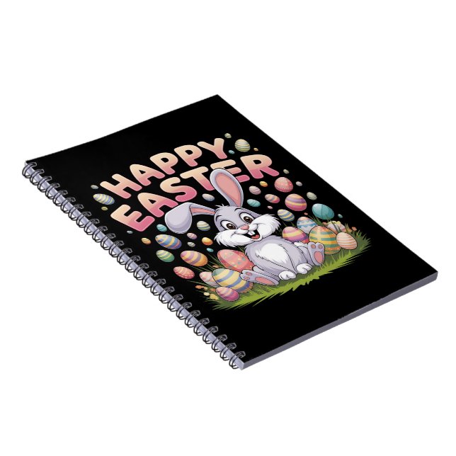 Happy Easter 2025  Eggs Bunny Cute Rabbit Notebook (Right Side)