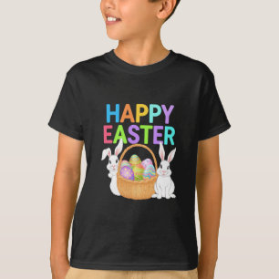 Happy Easter 2025  Eggs Bunny Cute Rabbit T-Shirt