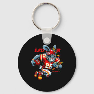 Happy Easter 2025 Kansas City Bunny Funny Shirt  Key Ring