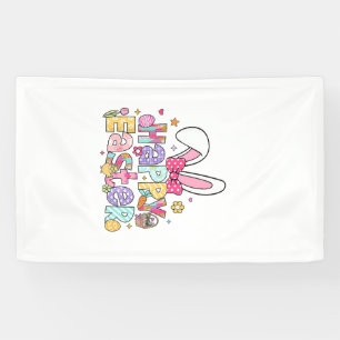 Happy Easter 2026 Cute Bunny Rabbit Easter Day Wom Banner