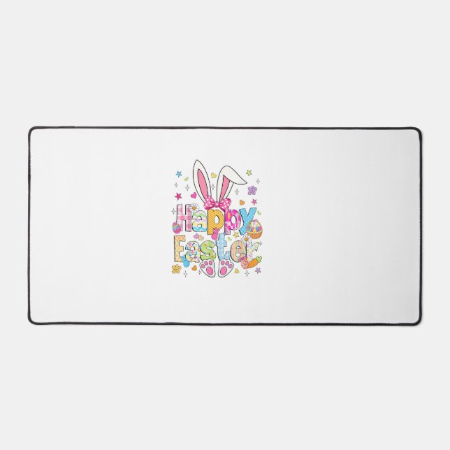Happy Easter 2026 Cute Bunny Rabbit Easter Day Wom Desk Mat (Front)