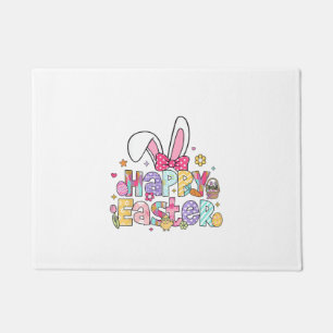 Happy Easter 2026 Cute Bunny Rabbit Easter Day Wom Doormat