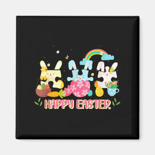 Happy Easter 2026 Cute Bunny Rabbit Happy Easter A Magnet