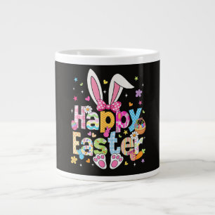 Happy Easter 2026 Cute Bunny Rabbit Large Coffee Mug