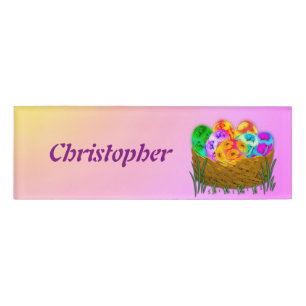 Happy Easter #2 Name Tag