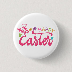 Happy Easter 3 Cm Round Badge