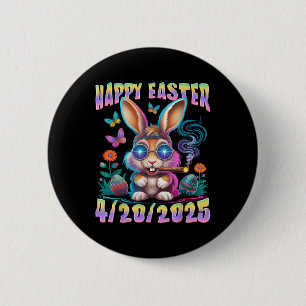 Happy Easter 4_20_2025 Funny Easter Bunny Womens W 6 Cm Round Badge