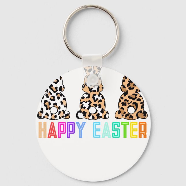 happy easter (5), retro, vintage key ring (Front)