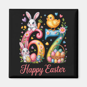 Happy easter 67 meme number birthday bunny chick magnet