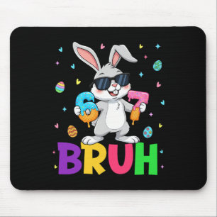 Happy Easter 67 Six Seven Bruh Meme Bunny Rabbit W Mouse Pad