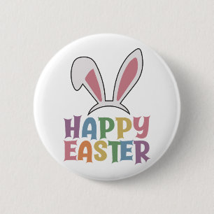 Happy Easter                        6 Cm Round Badge