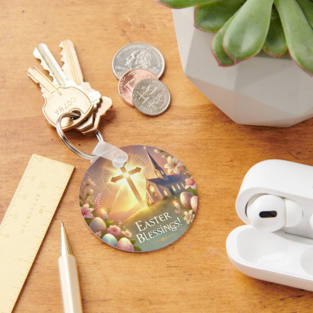 "Happy Easter: A Day of Love & Laughter" Key Ring (Desk)