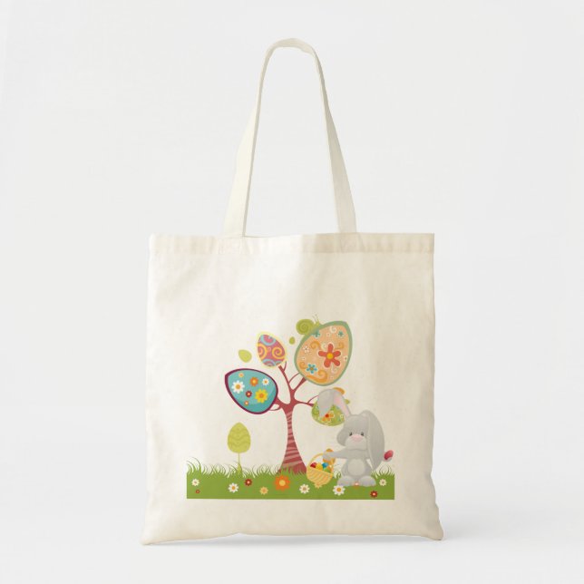 Happy Easter Abstract Art Tote Bag (Front)