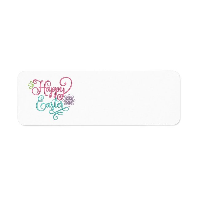 Happy Easter address label (Front)