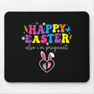 Happy Easter Also Pregnant Footprints Baby Mouse Pad