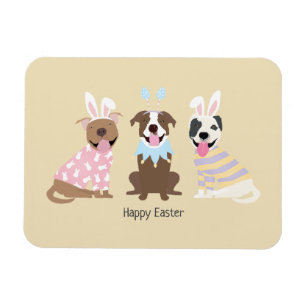 Happy Easter American Pit Bull Terrier Dogs Magnet