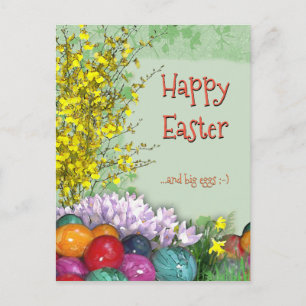 Happy Easter and big eggs ;-) Holiday Postcard