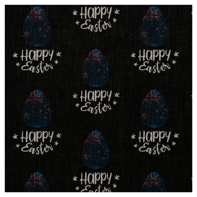 Happy Easter and Easter egg with Australian flag Fabric (Swatch)