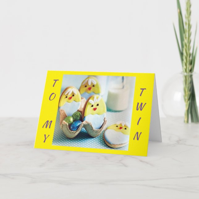 HAPPY "EASTER" AND "SPRING" TO ****MY TWIN*** CARD (Front)