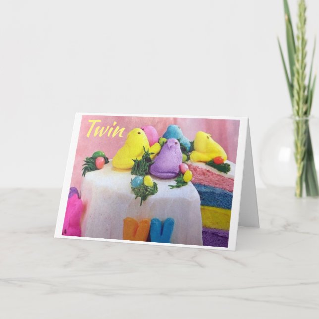 HAPPY "EASTER" AND "SPRING" TO ****MY TWIN*** CARD (Front)
