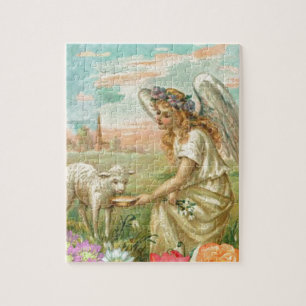 happy easter angel jigsaw puzzle
