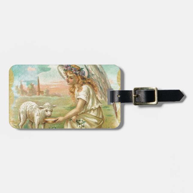 happy easter angel luggage tag (Front Horizontal)