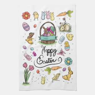 Happy Easter Art Tea Towel
