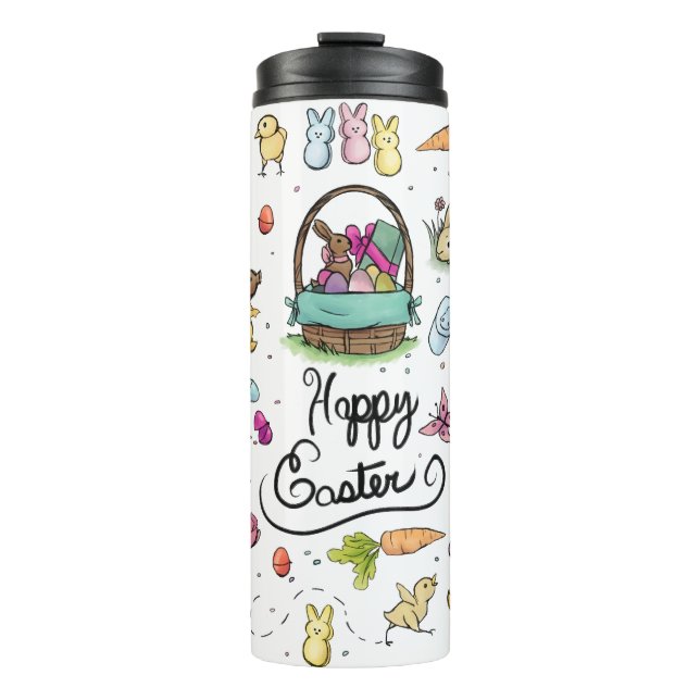 Happy Easter Art Thermal Tumbler (Front)